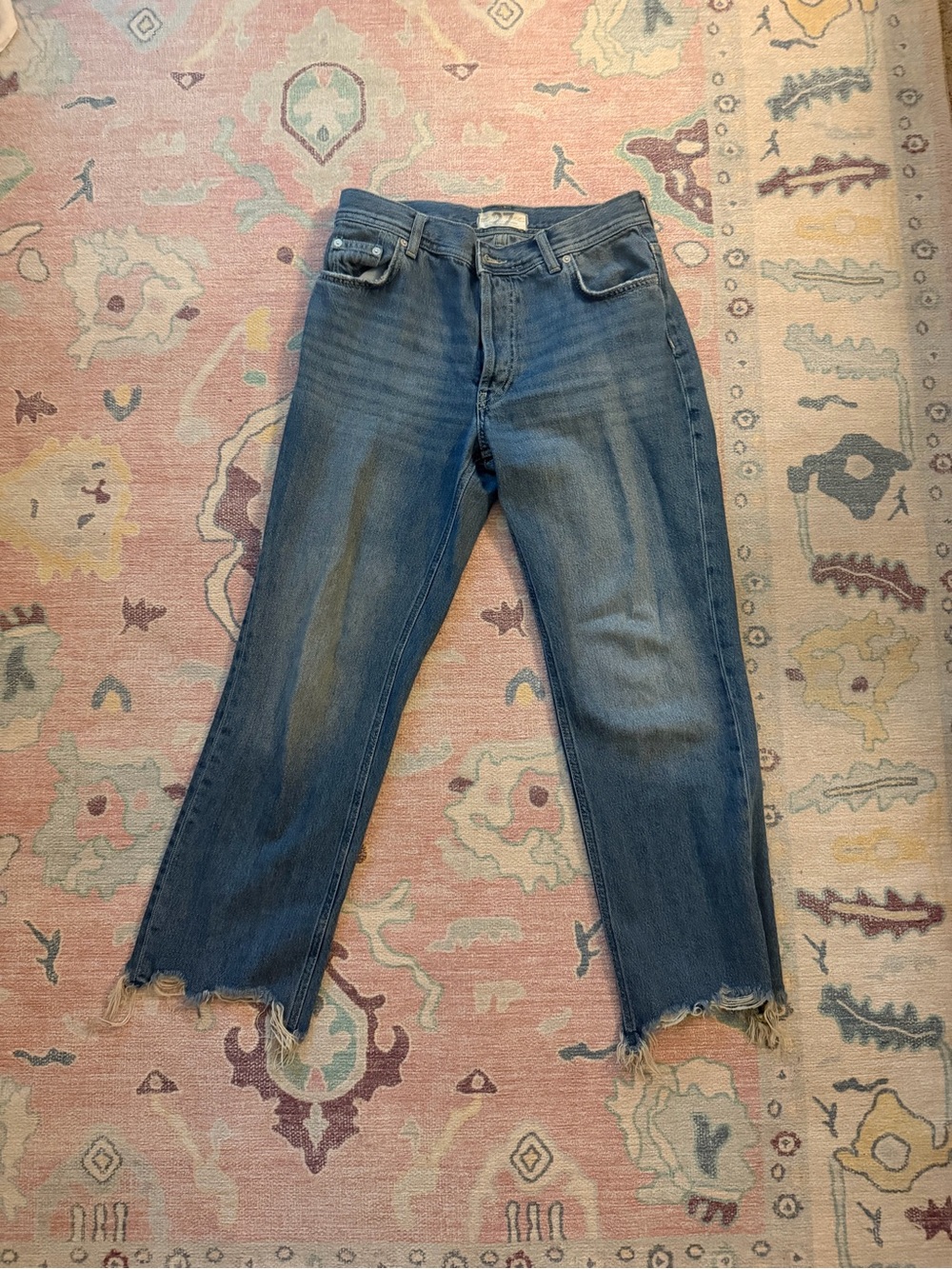 We The Free Straight Leg Frayed Jeans